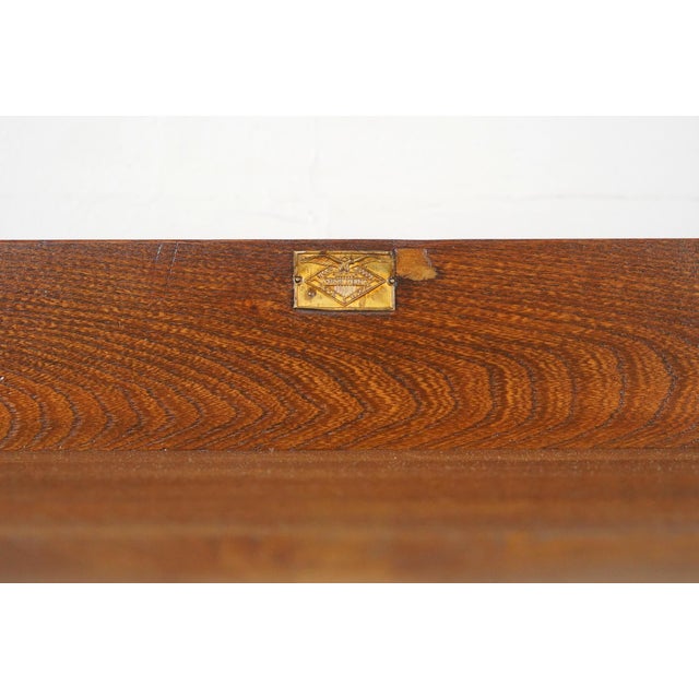 Mid-Century Modern Mid Century Modern Six Drawer Oak Office Desk For Sale - Image 3 of 12