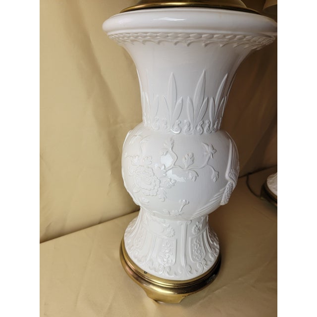 Mid-Century Modern 1950s The Phoenix Baluster: Frederick Cooper Blanc De Chine Table Lamps - a Pair For Sale - Image 3 of 12