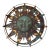 Vintage Metal Painting Sunburst Mirror For Sale