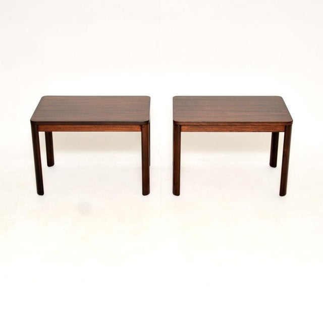 A smart and extremely well made pair of Danish vintage side tables, dating from the 1960’s. They are of wonderful quality...