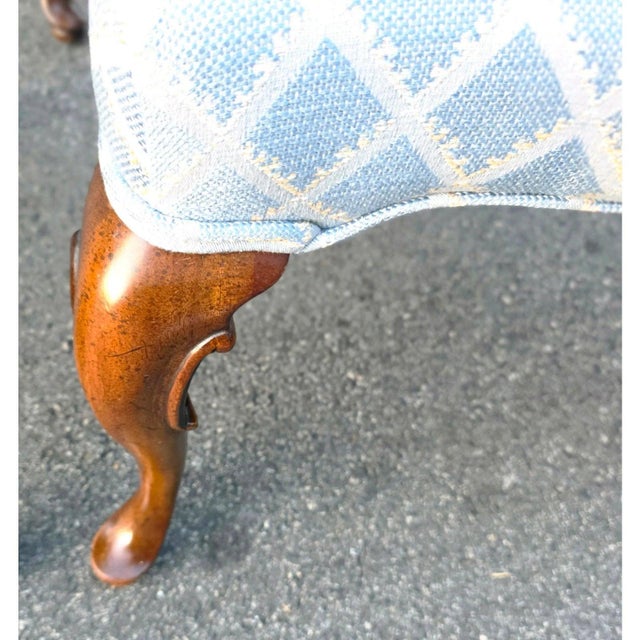 Set of 8 Vintage Queen Anne Solid Walnut and Cane High Back Dining Chairs Attributed to John Stuart for Mount Airy Furniture For Sale - Image 11 of 11