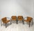 Italian Leather Chairs, 1970s, Set of 4, in Good conditions. Designed 1970 to 1979