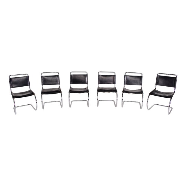 MR 10 Chairs by Mies van der Rohe for Thonet, 1960s, Set of 6 For Sale