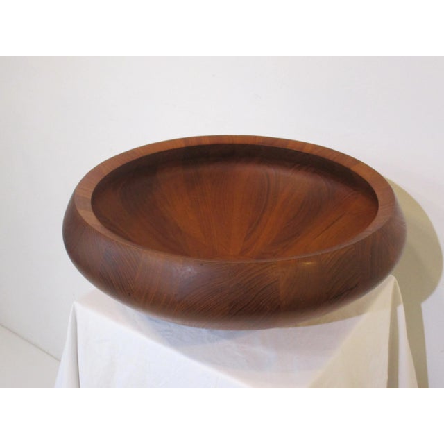Dansk Large Staved Teak Bowl by Jens Quistgaard Denmark For Sale - Image 10 of 10