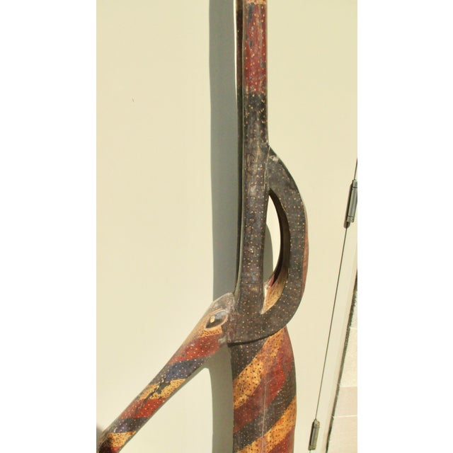 Kurumba region of Burkina Faso. Tall and impressive wooden antelope head carving. Aways as an elegant and slender...