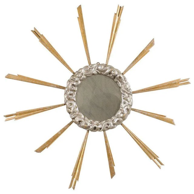 Mid-19th Century Vintage Italian Gilded Sunburst Mirror For Sale - Image 11 of 11