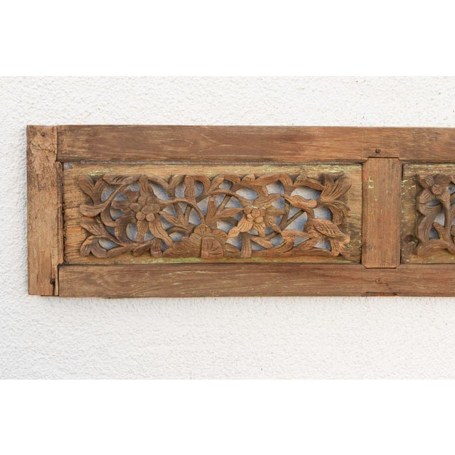 19th Century Dragonfly Frieze, Ancient Carved Wood Panel For Sale - Image 5 of 8