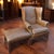 Wingback Leather Armchair and Matching Ottoman by Classic Leather. For Sale In Raleigh - Image 6 of 12