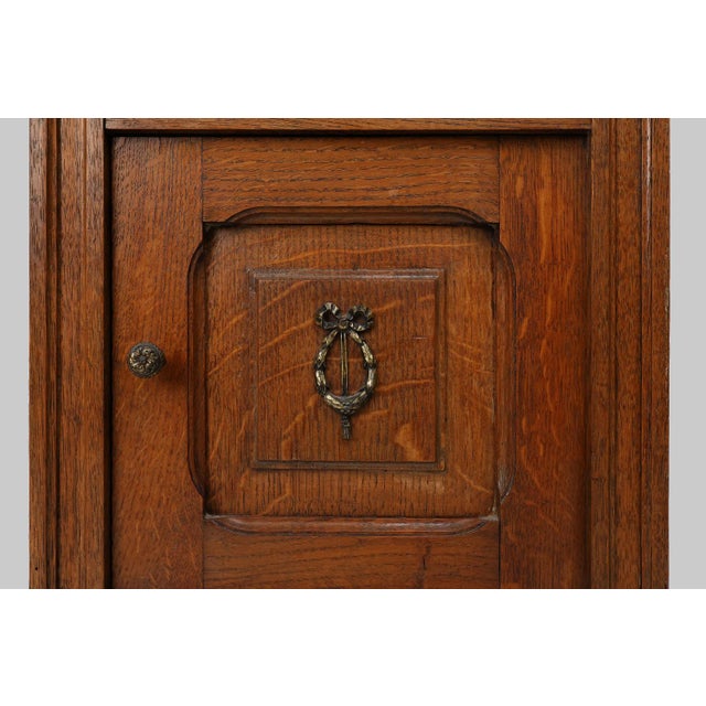 Art Deco Nightstand with Carrara Marble Top, France, 1910s For Sale - Image 4 of 11