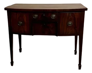 Small Antique George III Mahogany Bow Fronted Sideboard, 1800s