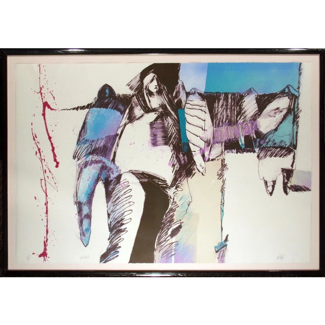 Veloy Vigil "Ella" Hand Signed Art Lithograph, Framed, Small Edition For Sale - Image 12 of 12