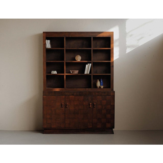 French Art Deco Oak Marquetry Cabinet, 1930 For Sale - Image 10 of 18