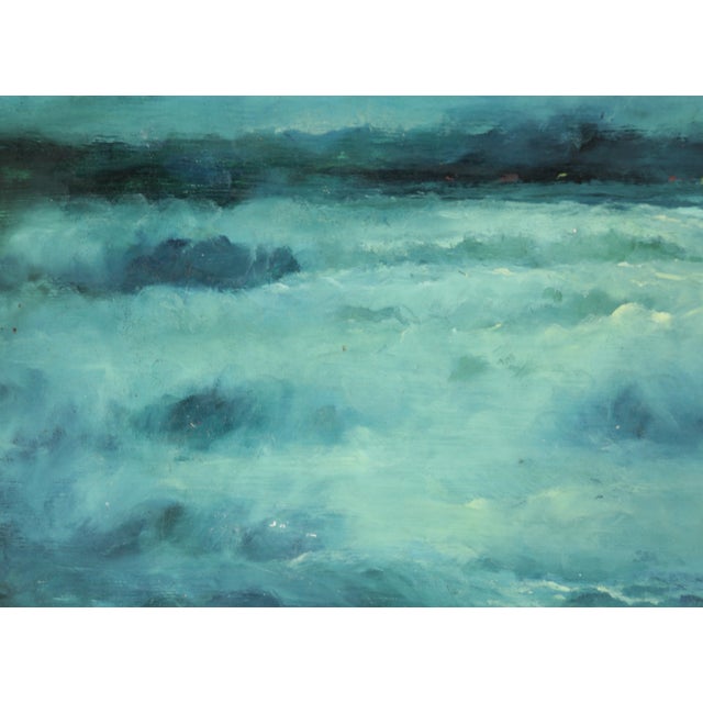 Moon Over the Ocean - Seascape by Vasil Papkov For Sale - Image 4 of 7
