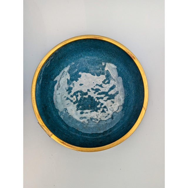 Mid 20th Century Brass Cloisonné Ginger Jar Urn For Sale - Image 4 of 5