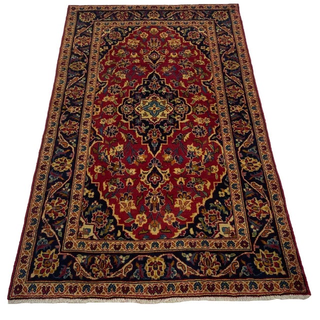 Keshan rug | Size: 160 x 98 cm | Knot density: 150,000 – 300,000 knots/m² | Material: High-quality sheep's wool (pile),...