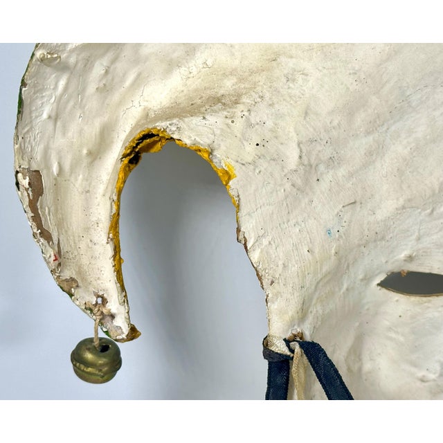 Mexican Papier Mache Payaso Jester Mask signed Orozco c. 1950s For Sale - Image 9 of 10