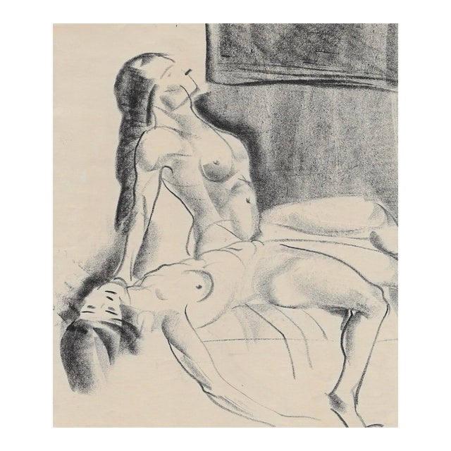 1930s Paul Travis Female Nude Drawing For Sale