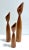 Mid-Century Modern 1990s Signed Danish Modern Teak Tulip Candle Holders Sculptural Set of 3 For Sale - Image 3 of 7