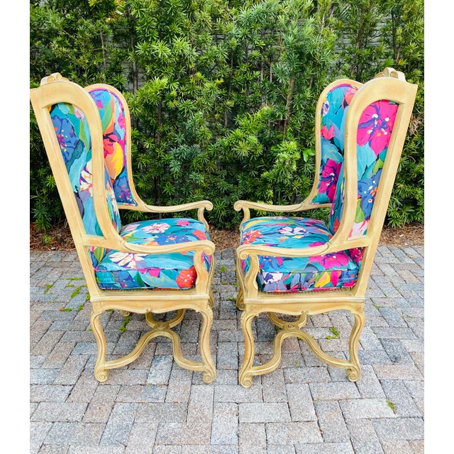 French Mid 20th Century French Fauteuil Louis XV Restored/New Upholstery- a Pair For Sale - Image 3 of 12