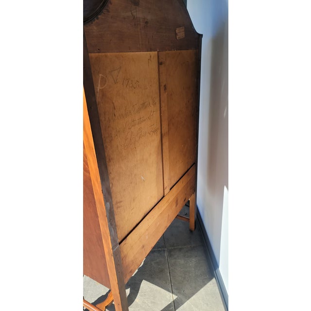 Antique 1920s Walnut Spanish Revival China Cabinet Bookcase For Sale - Image 9 of 10