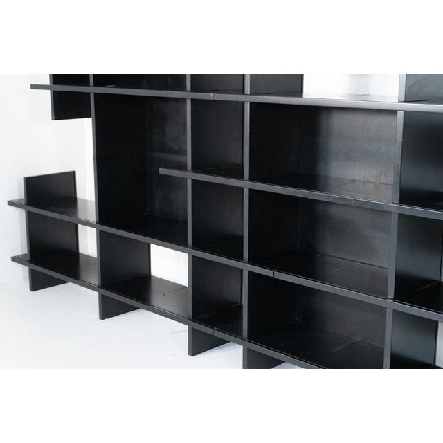 Mid-Century Modern Black Modular Bookcase by Eugenio Gerli for Tecno Milano, Italy, 1966 This piece is attributed to the...