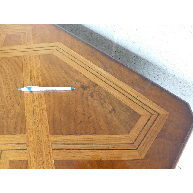 Scott Thomas Baroque Style Inlaid Library Table For Sale - Image 15 of 16