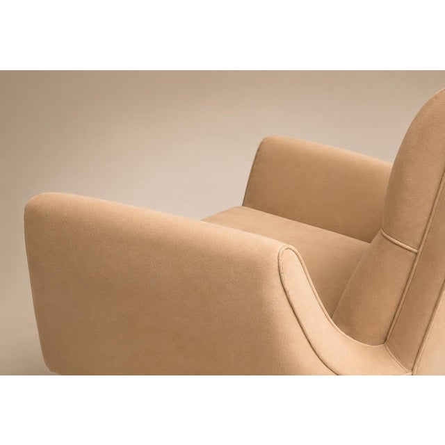 Wood Giuseppe Scapinelli Armchairs in Hardwood & Suede, Brazil, 1950s For Sale - Image 7 of 18