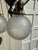 Brass Vintage Three Light Brass Semi-Flush Mount Fixture With Vintage Shades For Sale - Image 8 of 12