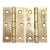 Pair of Vintage 1.875 X 3 In. Brass Plated Steel Cabinet Door Hinges For Sale