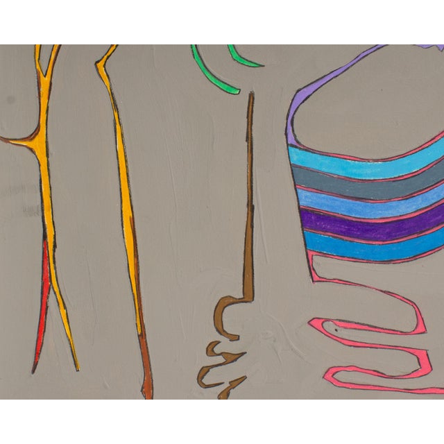 1982 “Partial Eclipse” Mixed Media Painting by Harry Hilson For Sale - Image 4 of 6