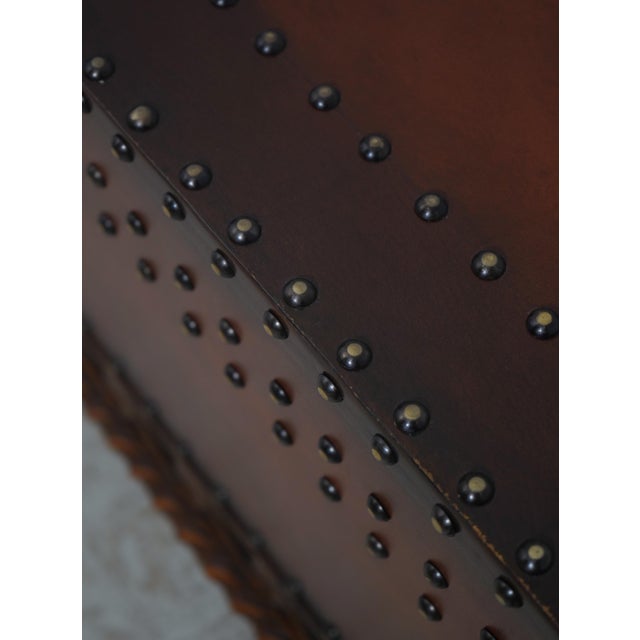 Ralph Lauren Leather Studded Claw Foot Coffee Table For Sale - Image 12 of 17
