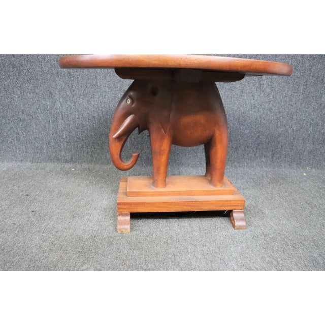 Modern Modern Elephant Base Accent Table For Sale - Image 3 of 9
