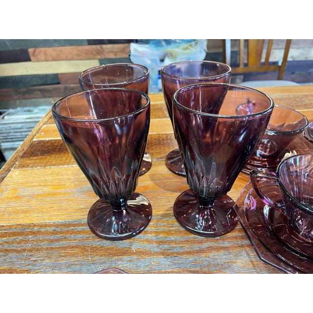 Mid 20th Century Mid 20th Century Amethyst 20 Piece Set With Label For Sale - Image 5 of 6