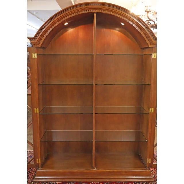 2000 - 2009 Francesco Molon V23 Italian Burl Wood Beveled Glass Display Cabinet For Sale - Image 5 of 17