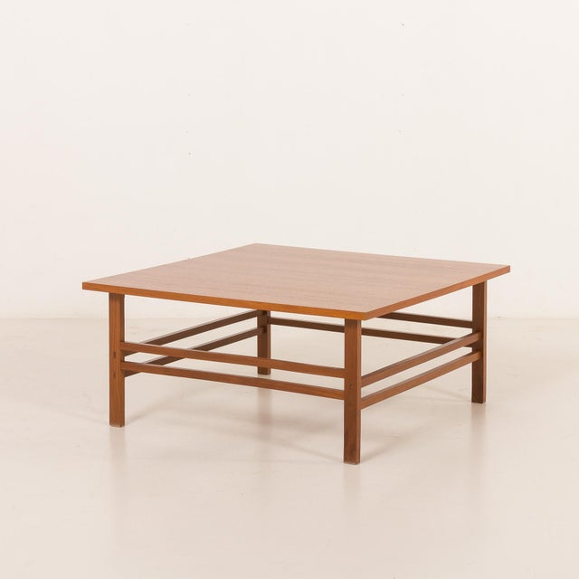 Mid-Century Modern Mid-Century Modern Scandinavian Square Teak Coffee Table, Denmark, 1970s For Sale - Image 3 of 9