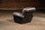 Vintage Leather Lounge Armchair in Black by Klaussner For Sale - Image 4 of 9