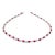 30 Carat Tw Oval Cut Ruby and Diamond Tennis Necklace in Platinum For Sale