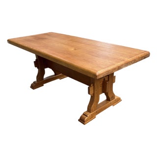 Vintage French Country Trestle Dining Table For Sale