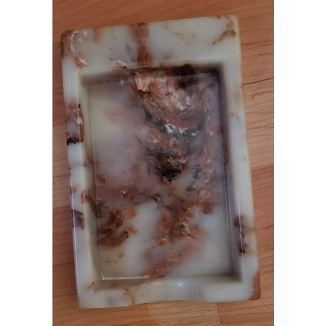 Tan 1970/80s Faux Marble/Granite 4-Piece Desk Set For Sale - Image 8 of 10