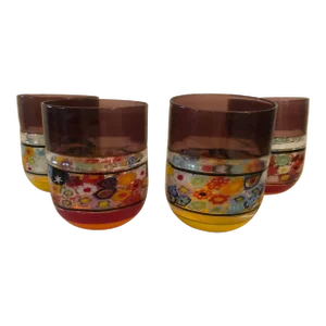 2000s "Murrisa Murano Glass" Glasses- Set of 4