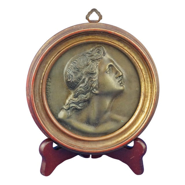 Antique Bronze Plaque Medallion by Vincenzo Gemito, 1890s For Sale