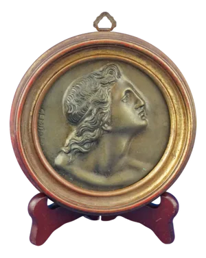 Antique Bronze Plaque Medallion by Vincenzo Gemito, 1890s