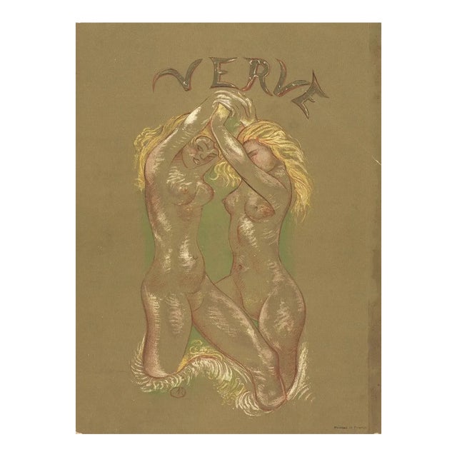 1939 Aristide Maillol 'Verve (Cover Only)' Impressionism Brown France Lithograph For Sale