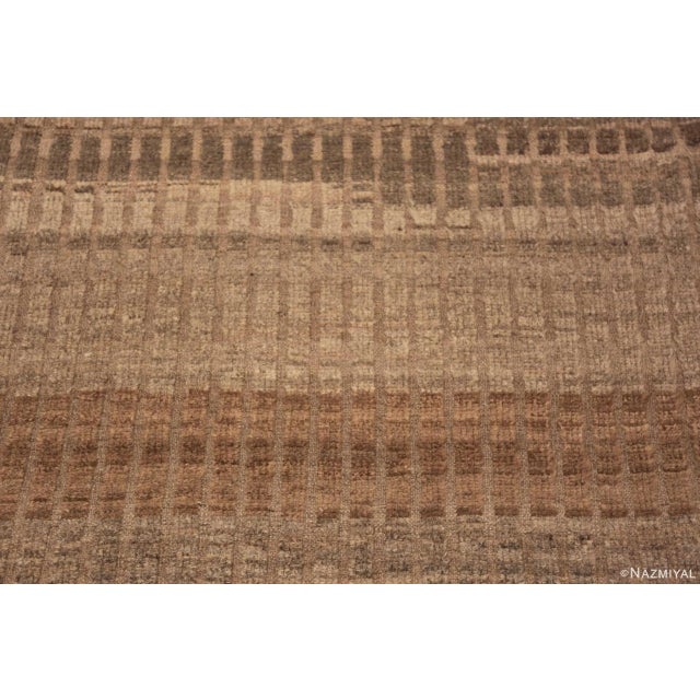 Moroccan Earthy Tone Modern Moroccan Hallway Runner Rug For Sale - Image 3 of 6