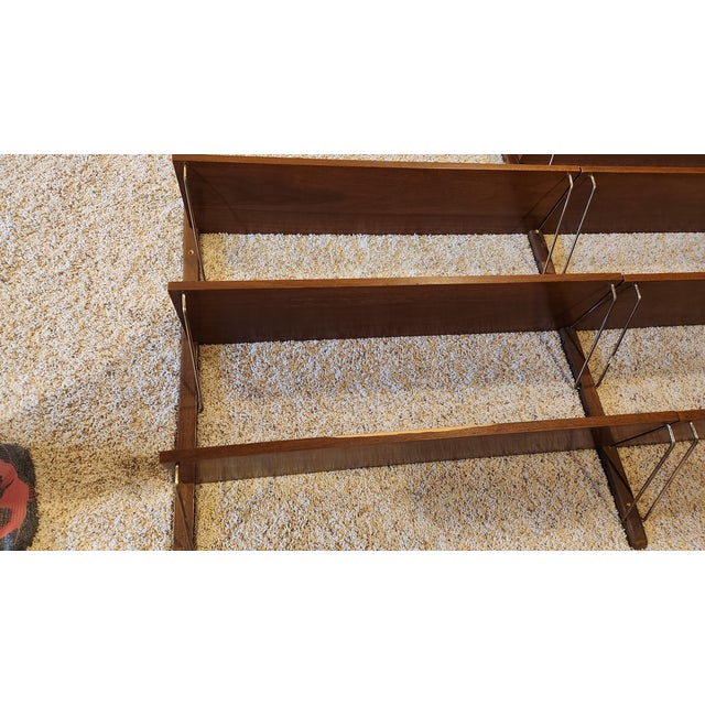 1960s Mid Century High Teak Wall Unit Shelving Attributed to Poul Cadovius For Sale In Denver - Image 6 of 9