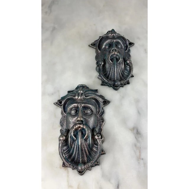 Bronze Door Knockers, Italy, 1980s, Set of 2 For Sale - Image 10 of 11