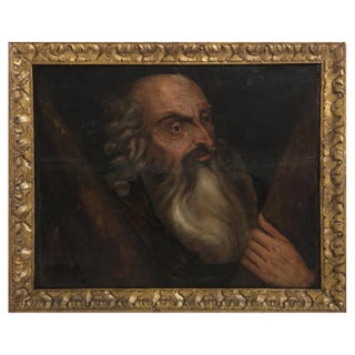 Italian School Artist, Apostle, 17th Century, Oil on Wood, Framed For Sale