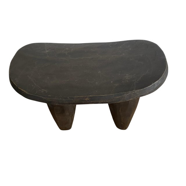 Superb vintage Senufo milk stool hand-carved from a single block of African hardwood, originating from Côte d'Ivoire. The...