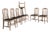 Mid 20th Century Set of Twelve Louis XV Dining Chairs with Upholstered Leather Seats For Sale