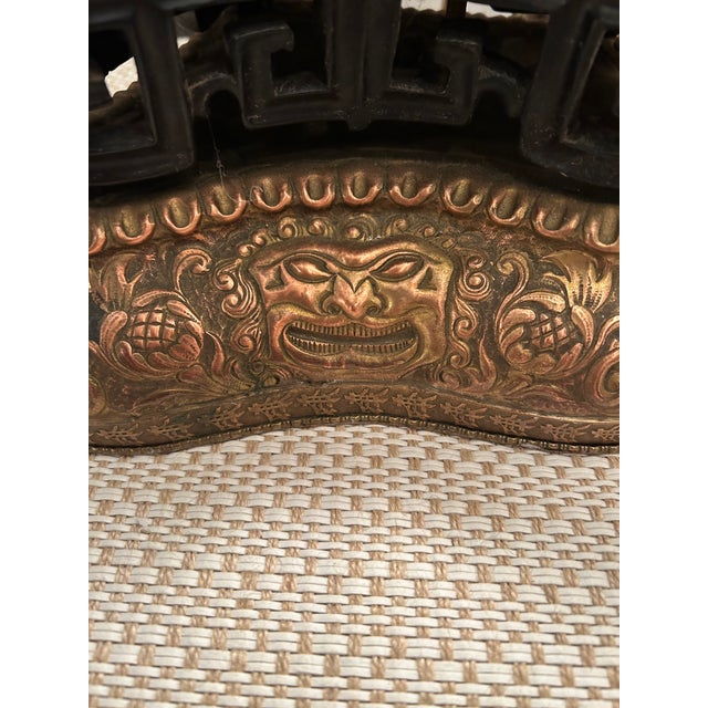 1920s Lacquered Carved Wood Foo Dog Table Lamps- a Pair For Sale - Image 14 of 14